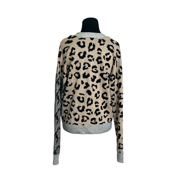 Payton Primrose animal print patchwork long sleeves cardigan size Small - Picture 9 of 12